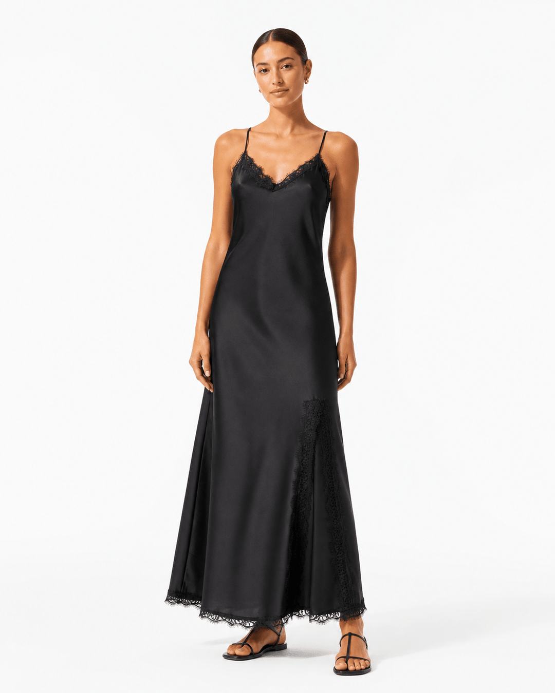 Lace Trim Slip Maxi Dress - Must Boutique