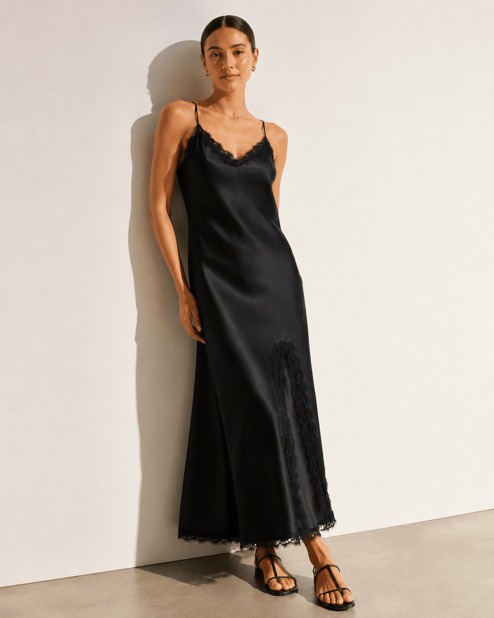Lace Trim Slip Maxi Dress - Must Boutique