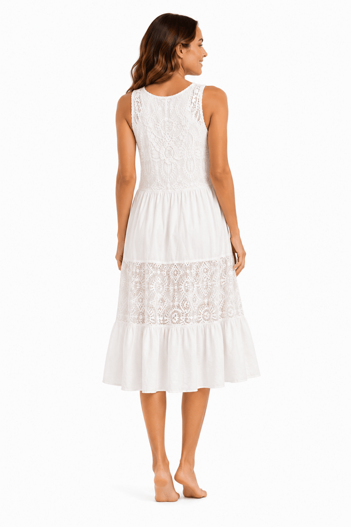 Laura Pannel Dress with Lace detailing - Must Boutique