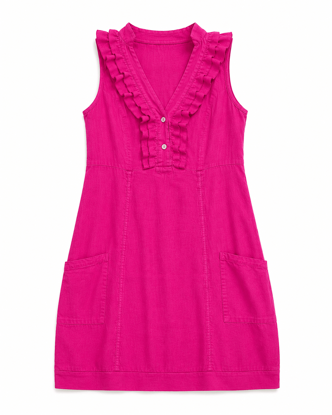Laurie Ruffle Linen Dress - Must Boutique