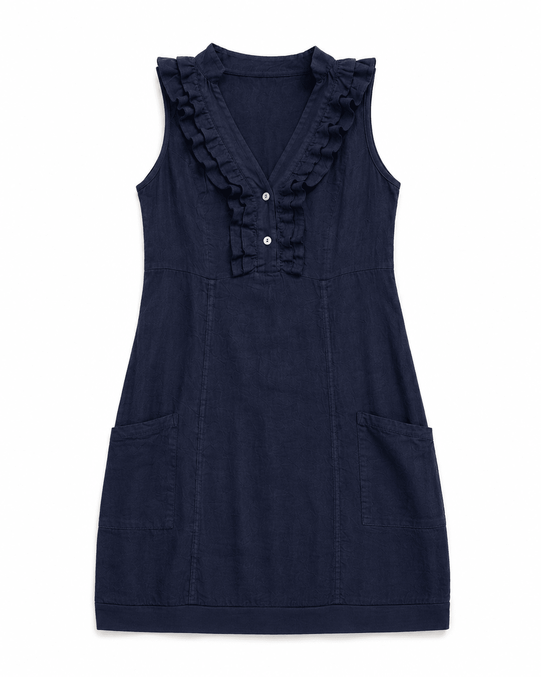 Laurie Ruffle Linen Dress - Must Boutique