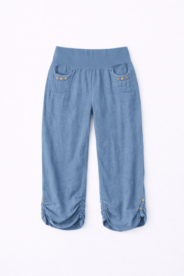 Linen Cropped Pants - Must Boutique