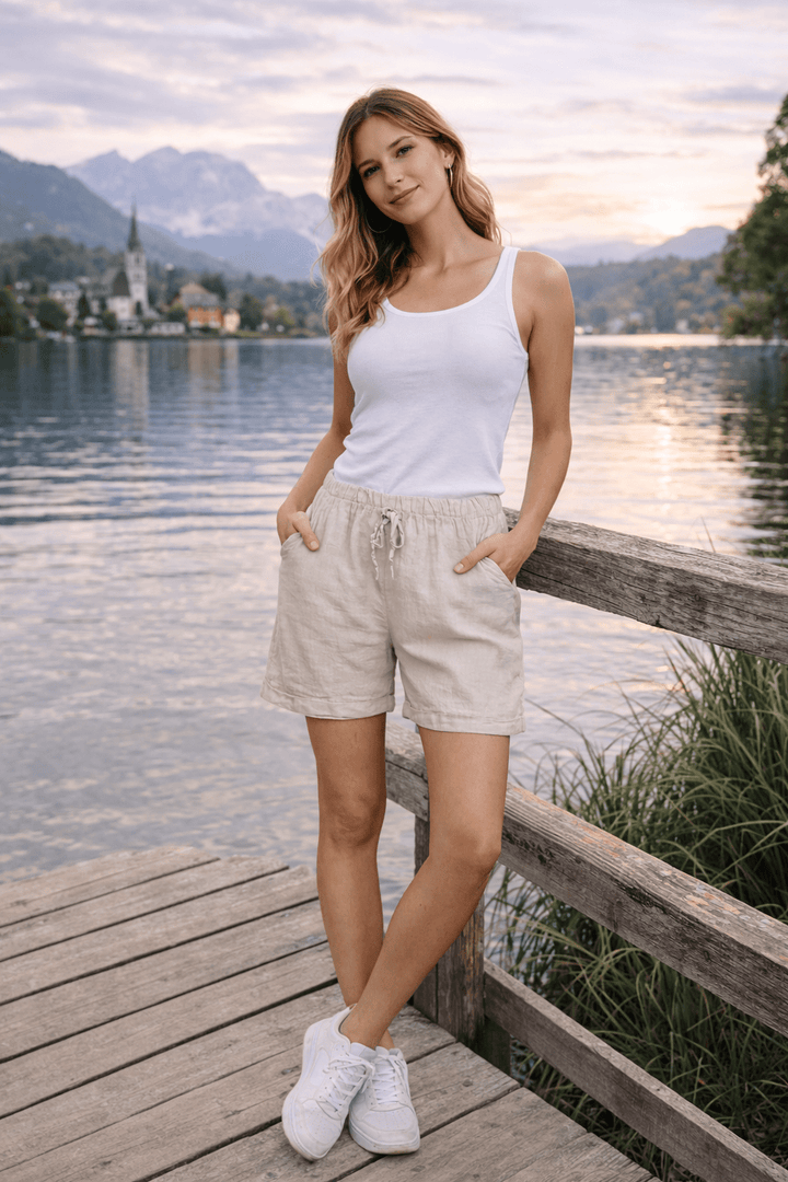 Linen Drawstring Shorts - Must Boutique