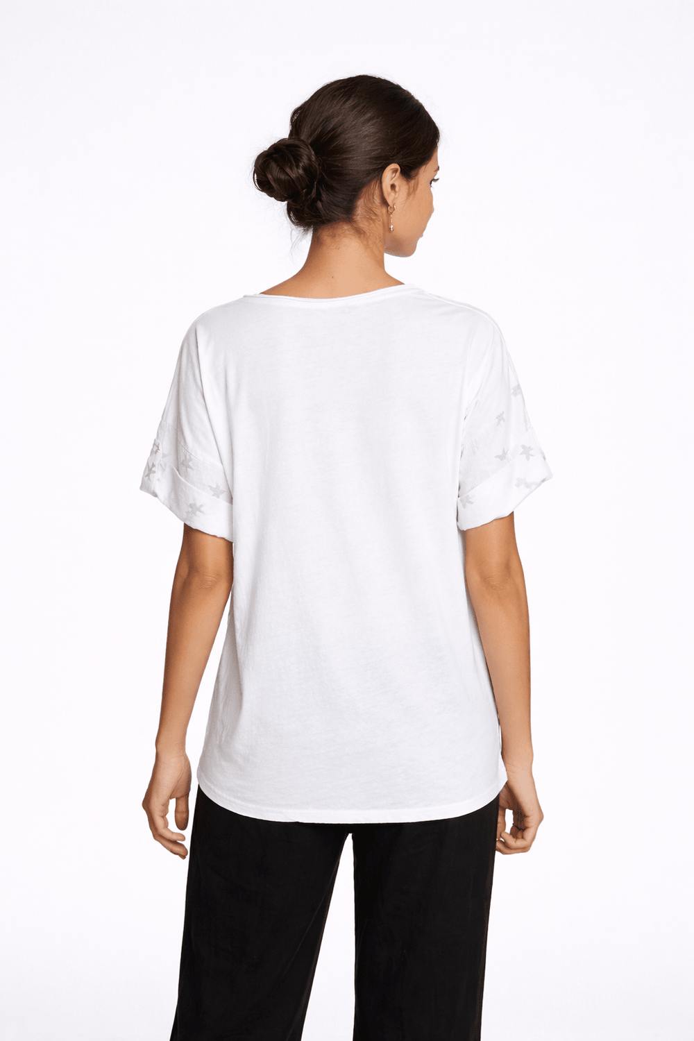 Linen Star V - Neck Top - Must Boutique