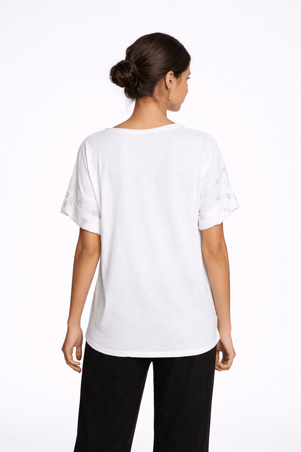 Linen Star V - Neck Top - Must Boutique