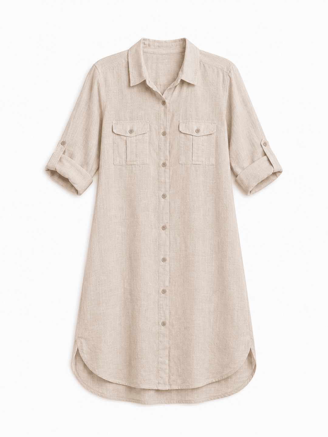 Linen Travel Shirt Dress - Must Boutique