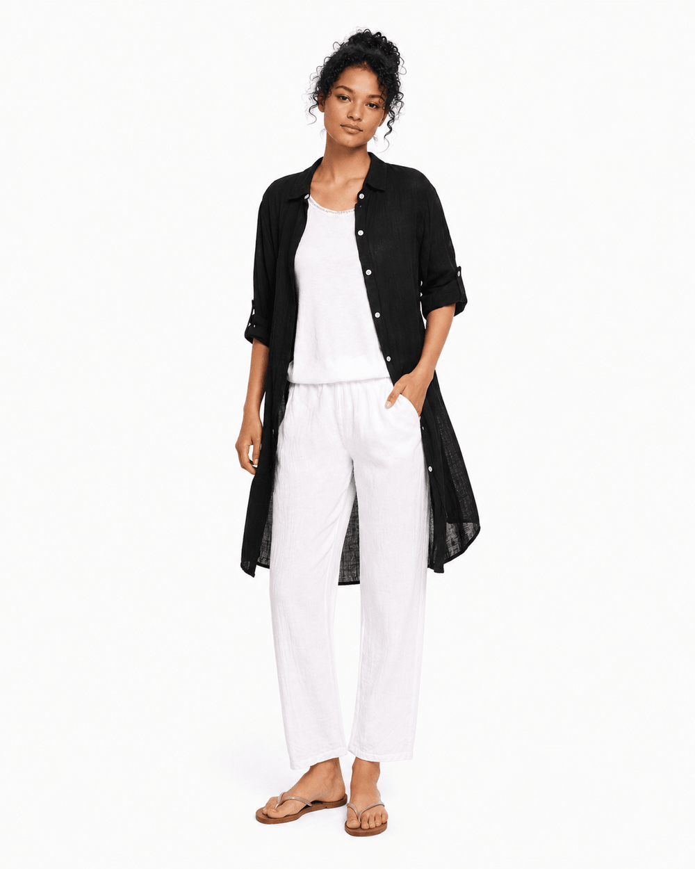 Linen Travel Shirt Dress - Must Boutique