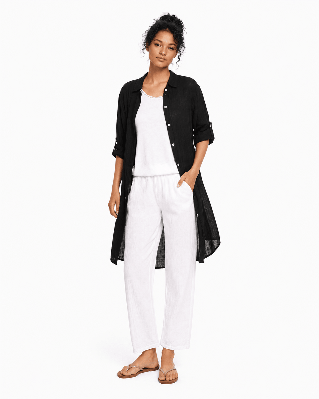 Linen Travel Shirt Dress - Must Boutique