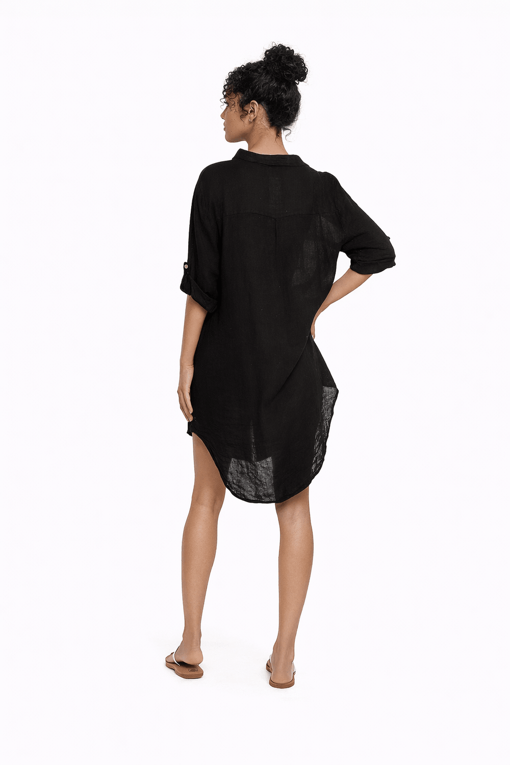 Linen Travel Shirt Dress - Must Boutique