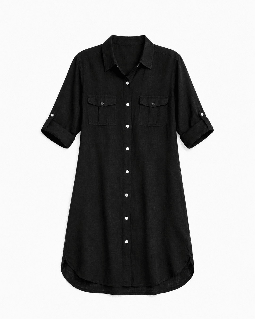 Linen Travel Shirt Dress - Must Boutique