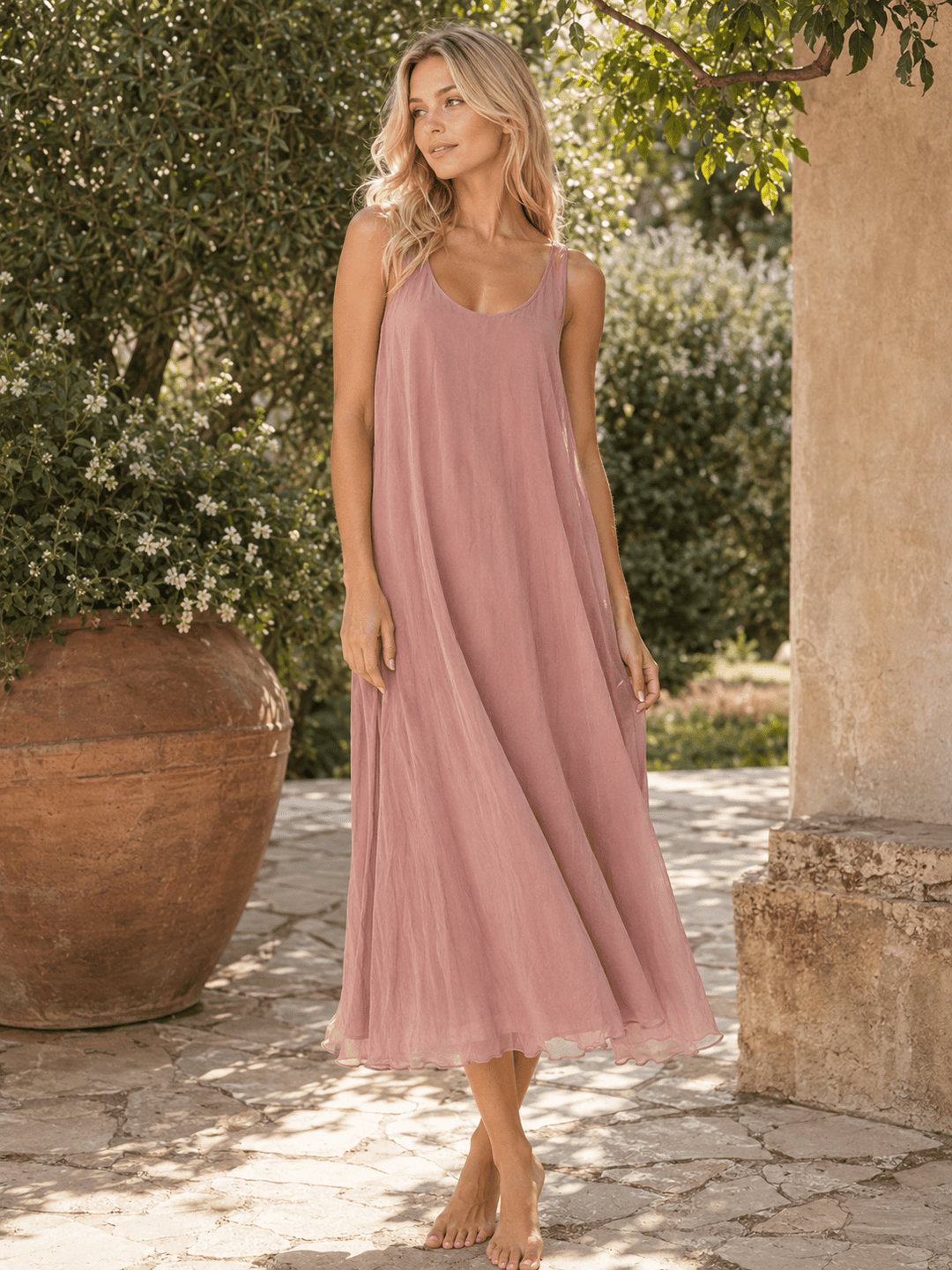 Liv Silk Midi Dress - Must Boutique