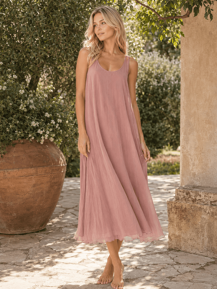 Liv Silk Midi Dress - Must Boutique