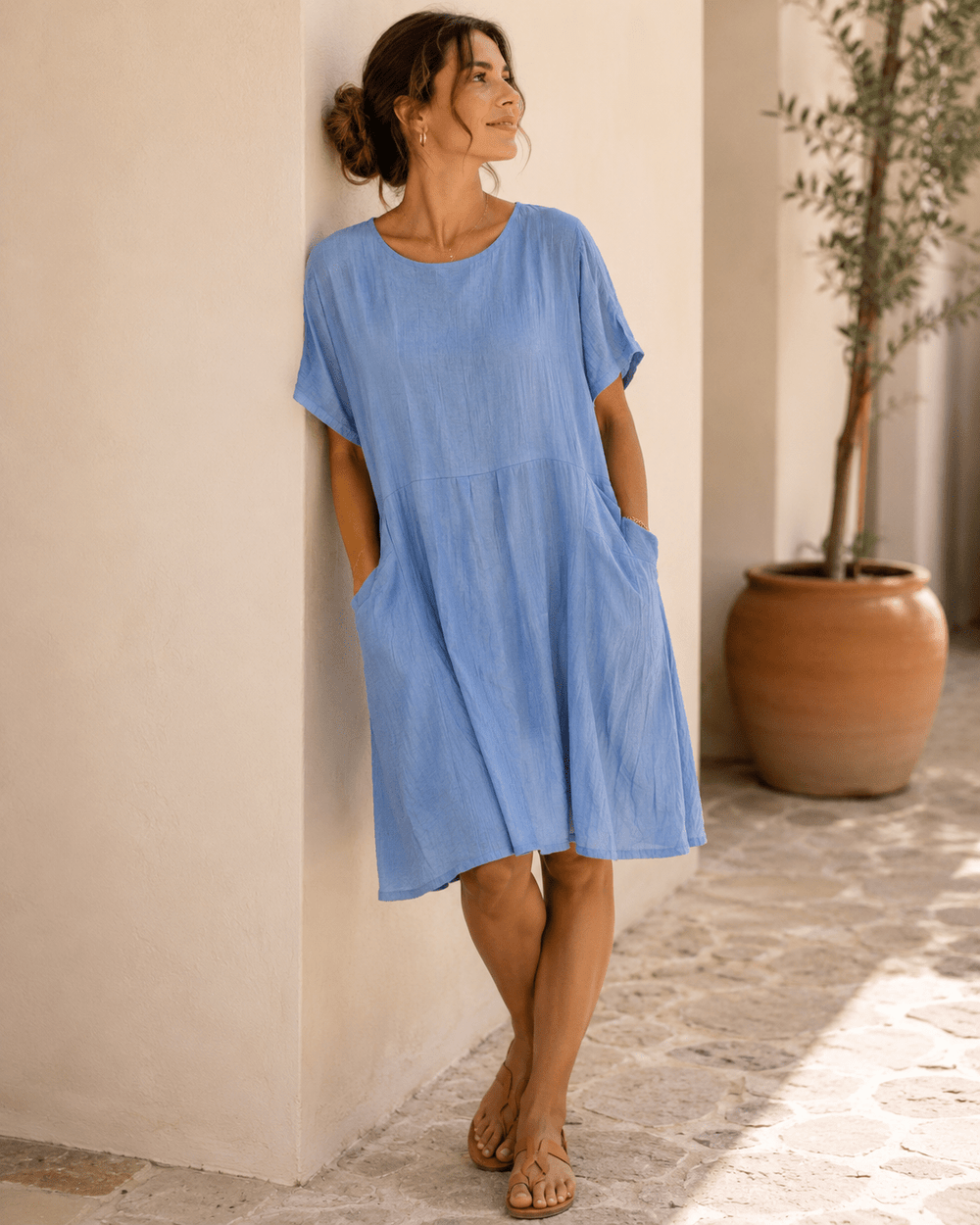 Luce Relaxed Pocket Dress - Must Boutique