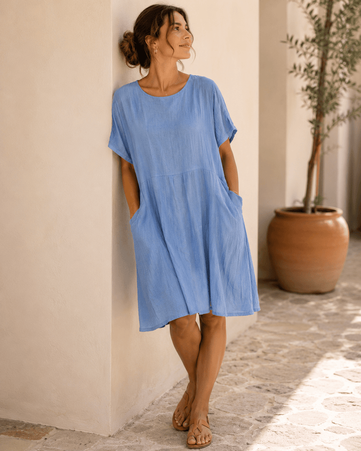Luce Relaxed Pocket Dress - Must Boutique