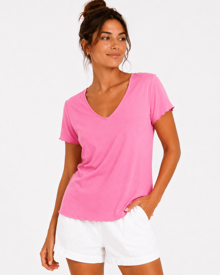 Luna Silver Thread Tee - Must Boutique