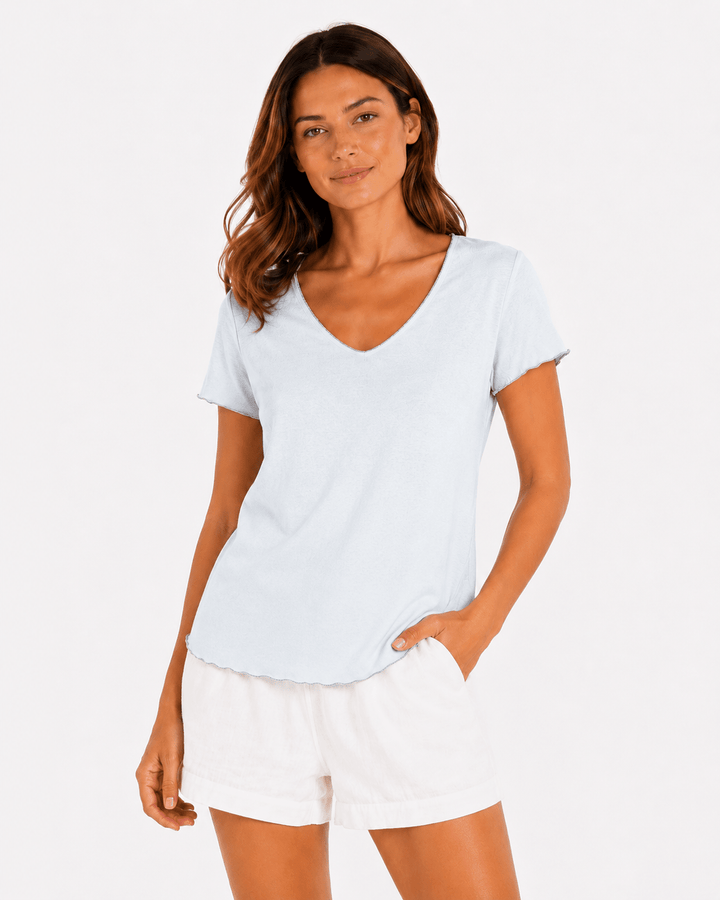 Luna Silver Thread Tee - Must Boutique