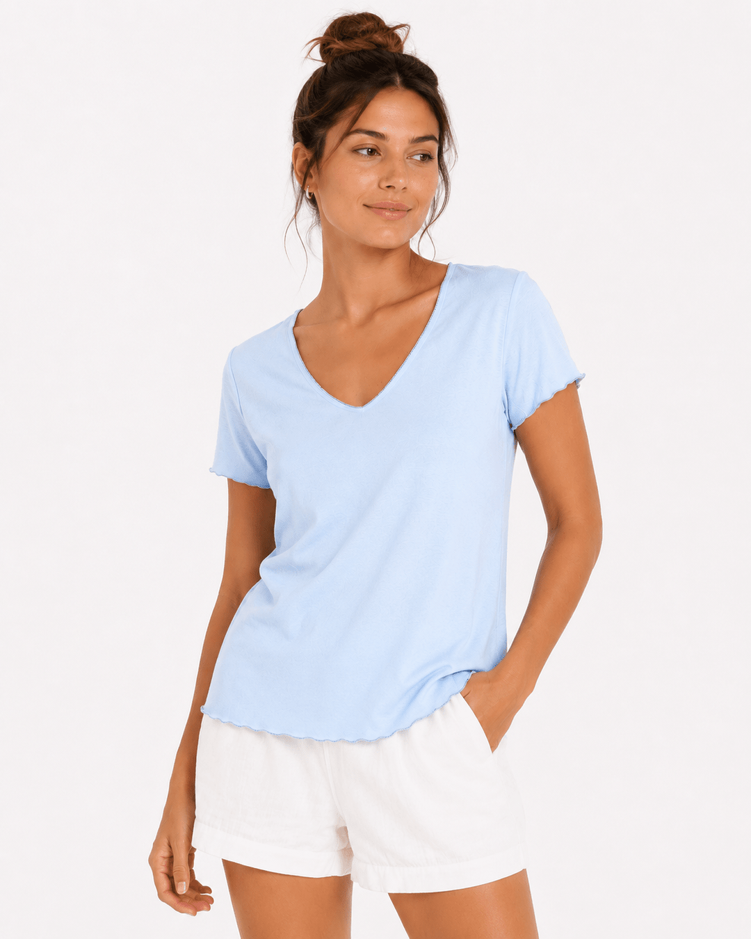 Luna Silver Thread Tee - Must Boutique