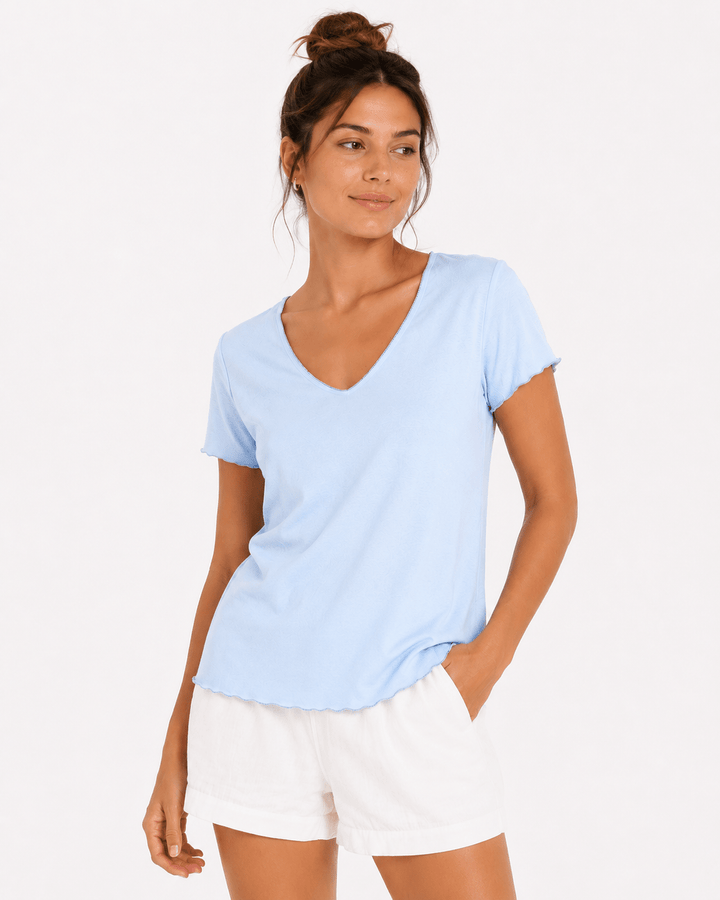 Luna Silver Thread Tee - Must Boutique