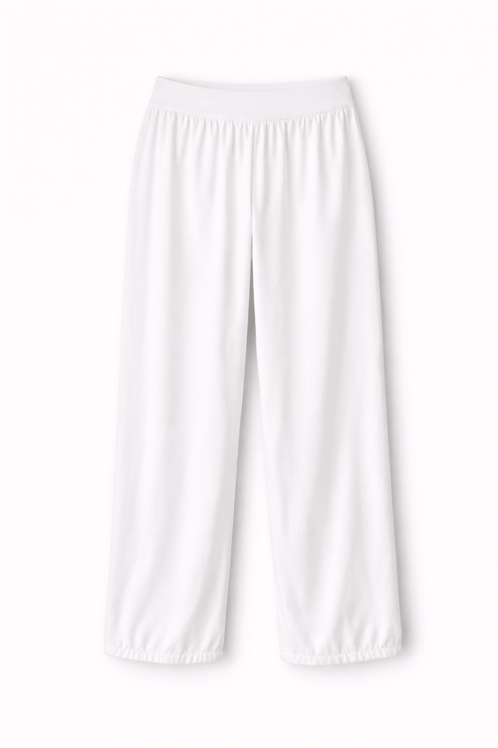 White Luxe Wide-Leg Lounge Pants for Ultimate Comfort - Must Boutique
