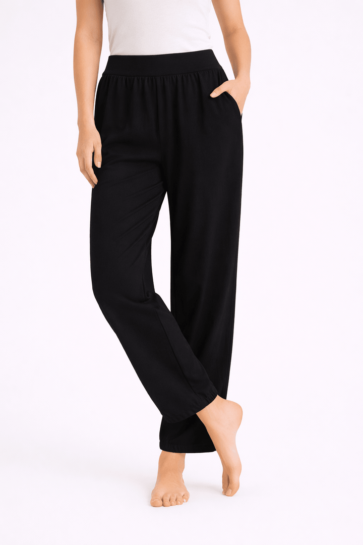 Black Luxe Wide-Leg Lounge Pants for Ultimate Comfort - Must Boutique