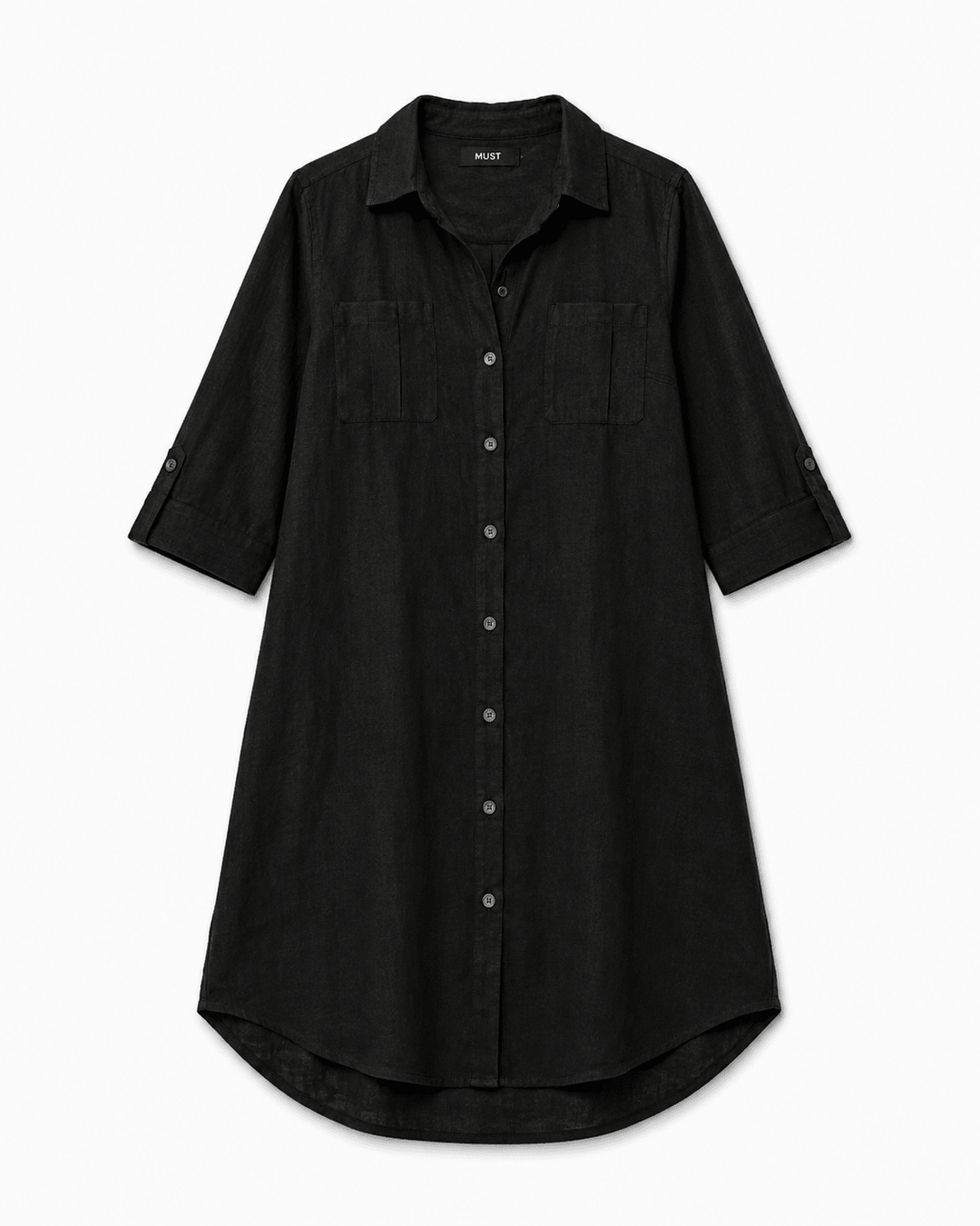 Maeve long shirt dress with rolled up sleeves - Must Boutique