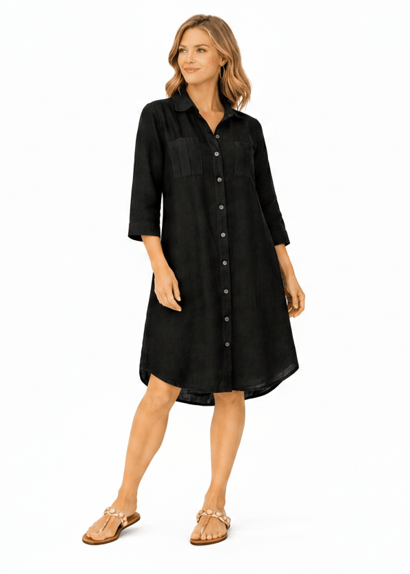 Maeve long shirt dress with rolled up sleeves - Must Boutique
