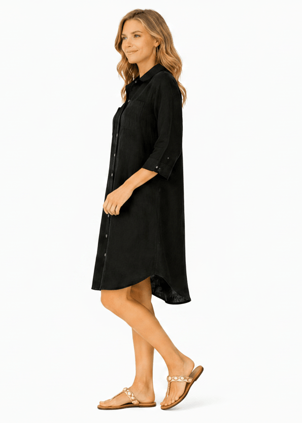 Maeve long shirt dress with rolled up sleeves - Must Boutique