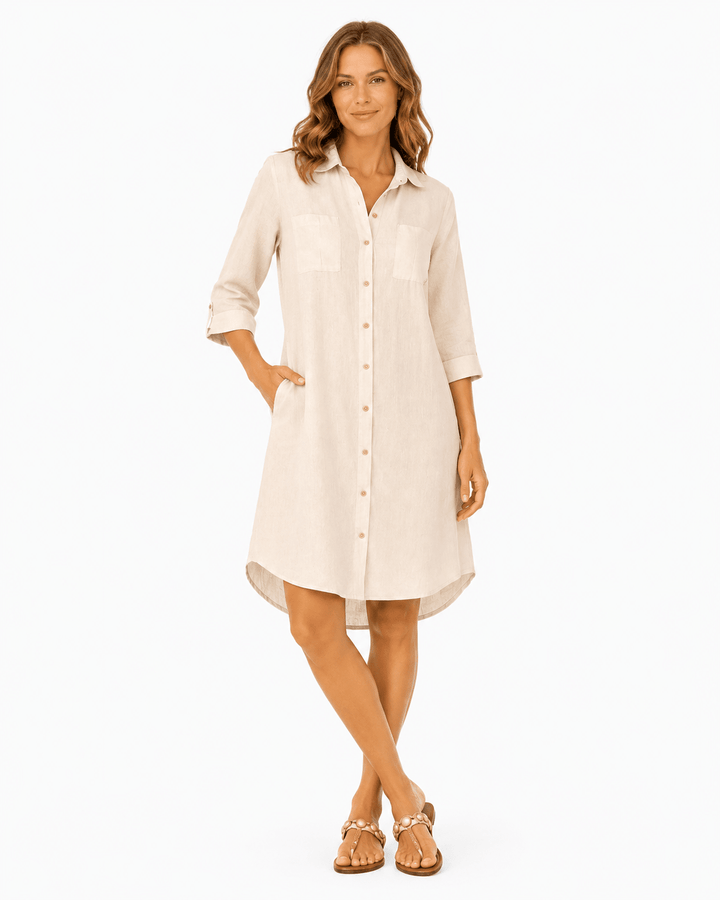 Maeve long shirt dress with rolled up sleeves - Must Boutique