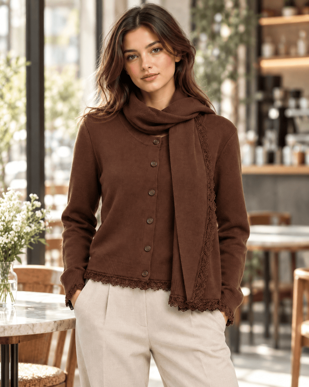Mara Scarf Knit Cardigan - Must Boutique