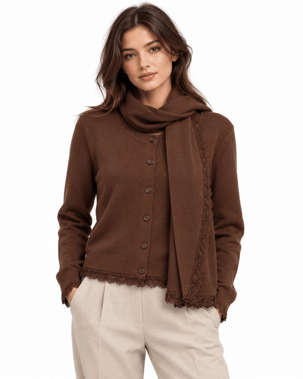 Mara Scarf Knit Cardigan - Must Boutique