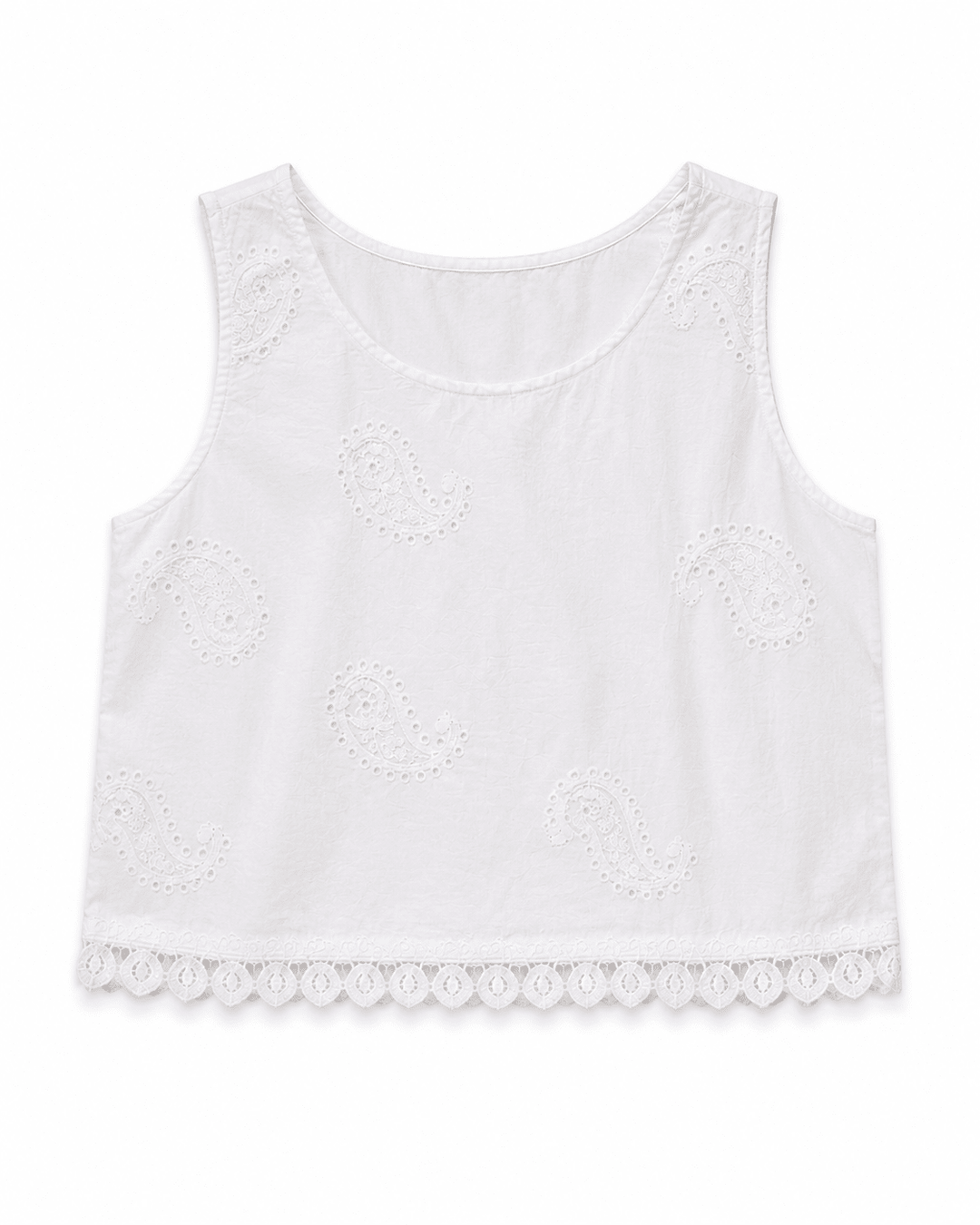 Marcy Embroidered Cropped Top - Must Boutique