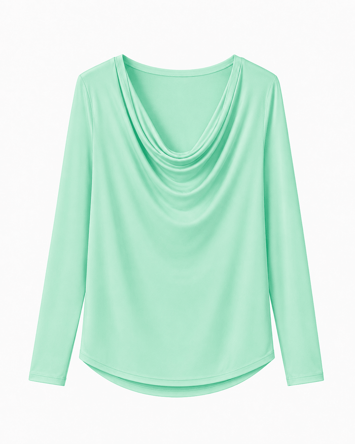 Marilyn Sateen Cowl Neck Top - Must Boutique