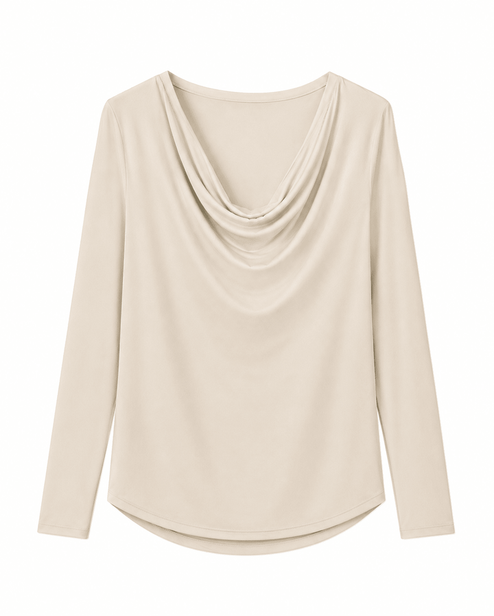 Marilyn Sateen Cowl Neck Top - Must Boutique
