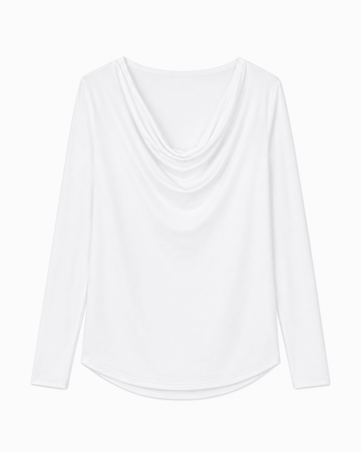 Marilyn Sateen Cowl Neck Top - Must Boutique