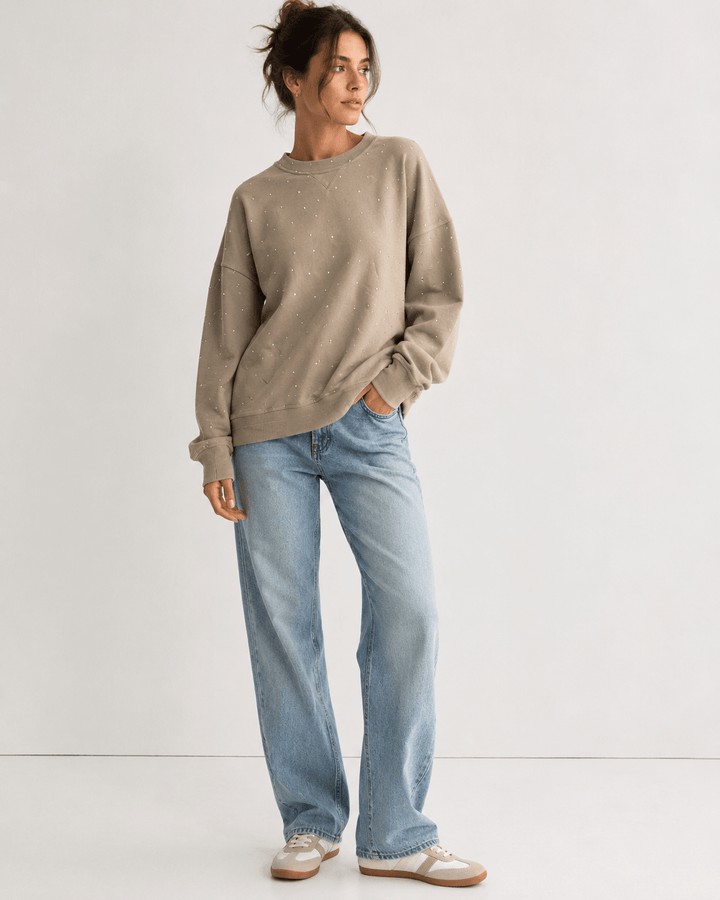 Marlowe Rhinestones Sweatshirt - Must Boutique