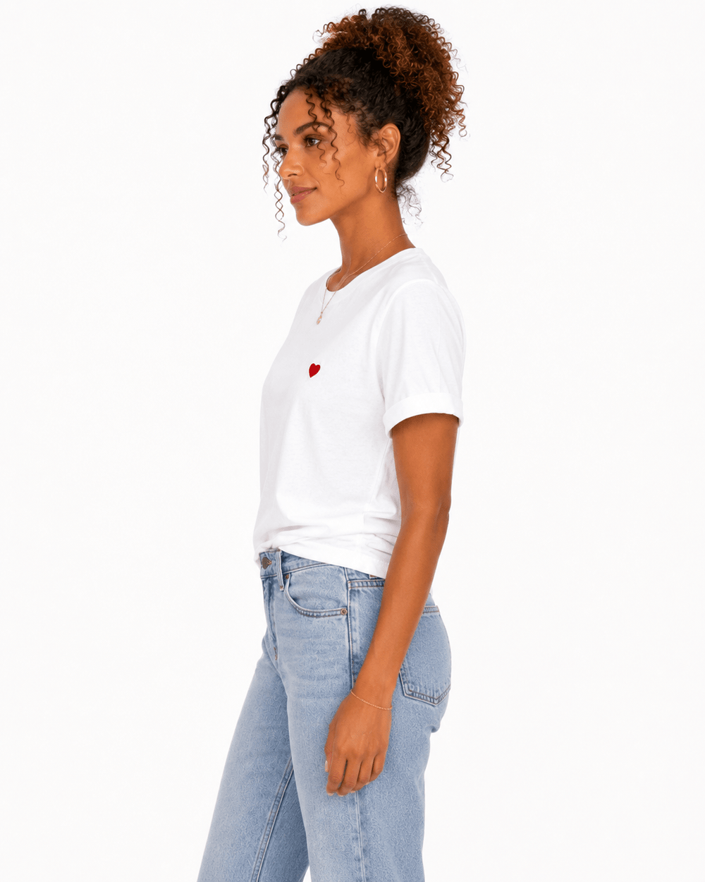 Maude White Heart Graphic Tee - Must Boutique