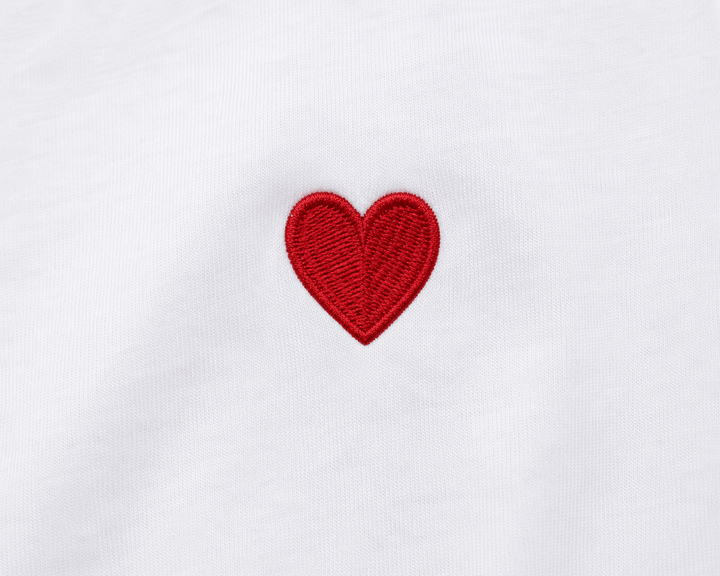 Maude White Heart Graphic Tee - Must Boutique