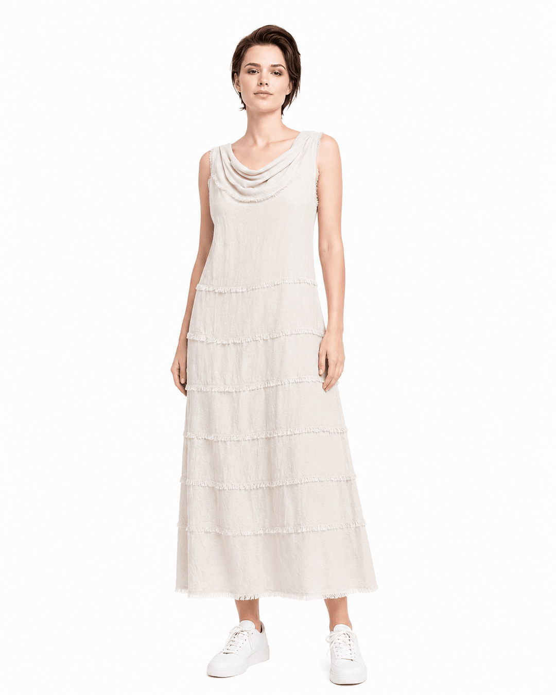 Maxi Dress with Silk Pannels - Must Boutique