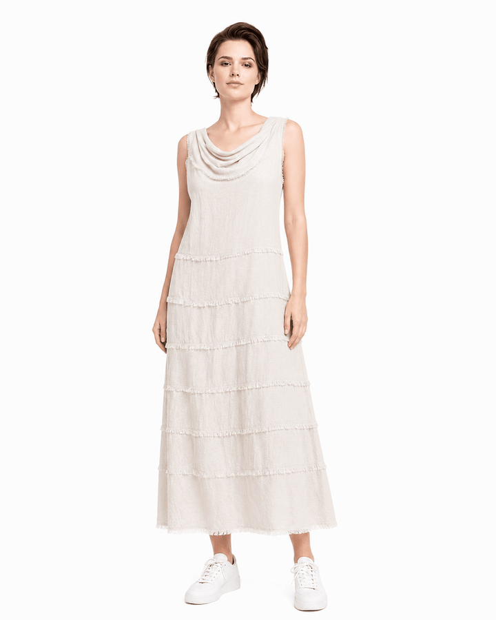 Maxi Dress with Silk Pannels - Must Boutique