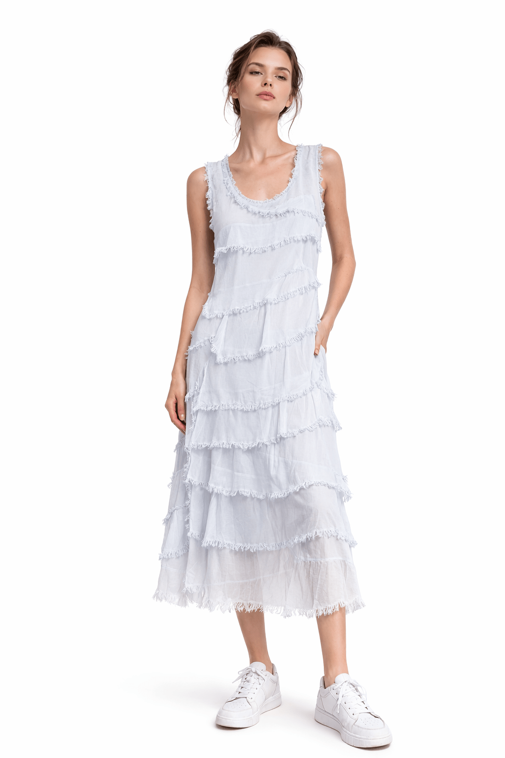 Maxi Dress with Silk Pannels - Must Boutique