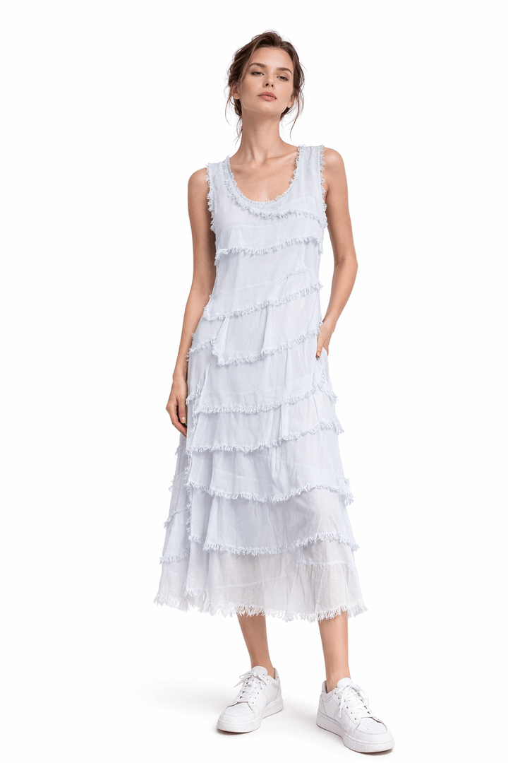 Maxi Dress with Silk Pannels - Must Boutique