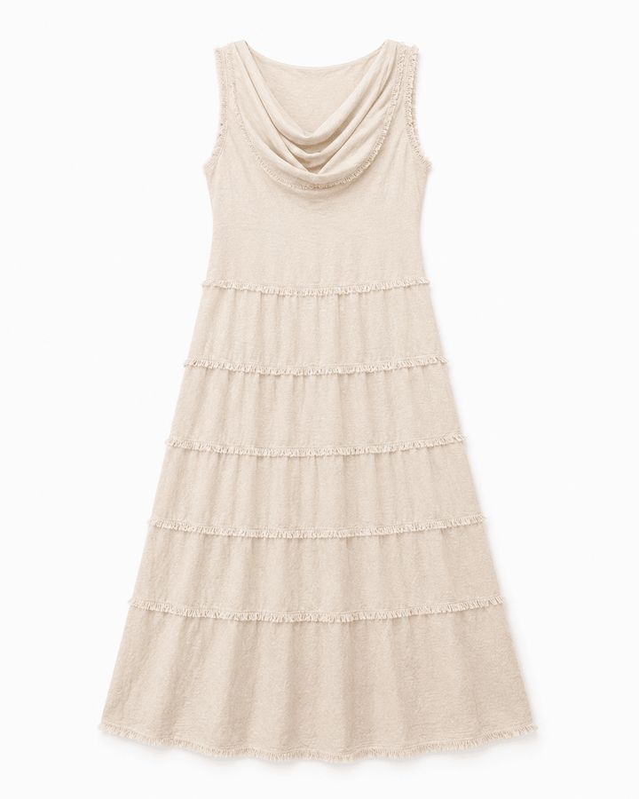 Maxi Dress with Silk Pannels - Must Boutique