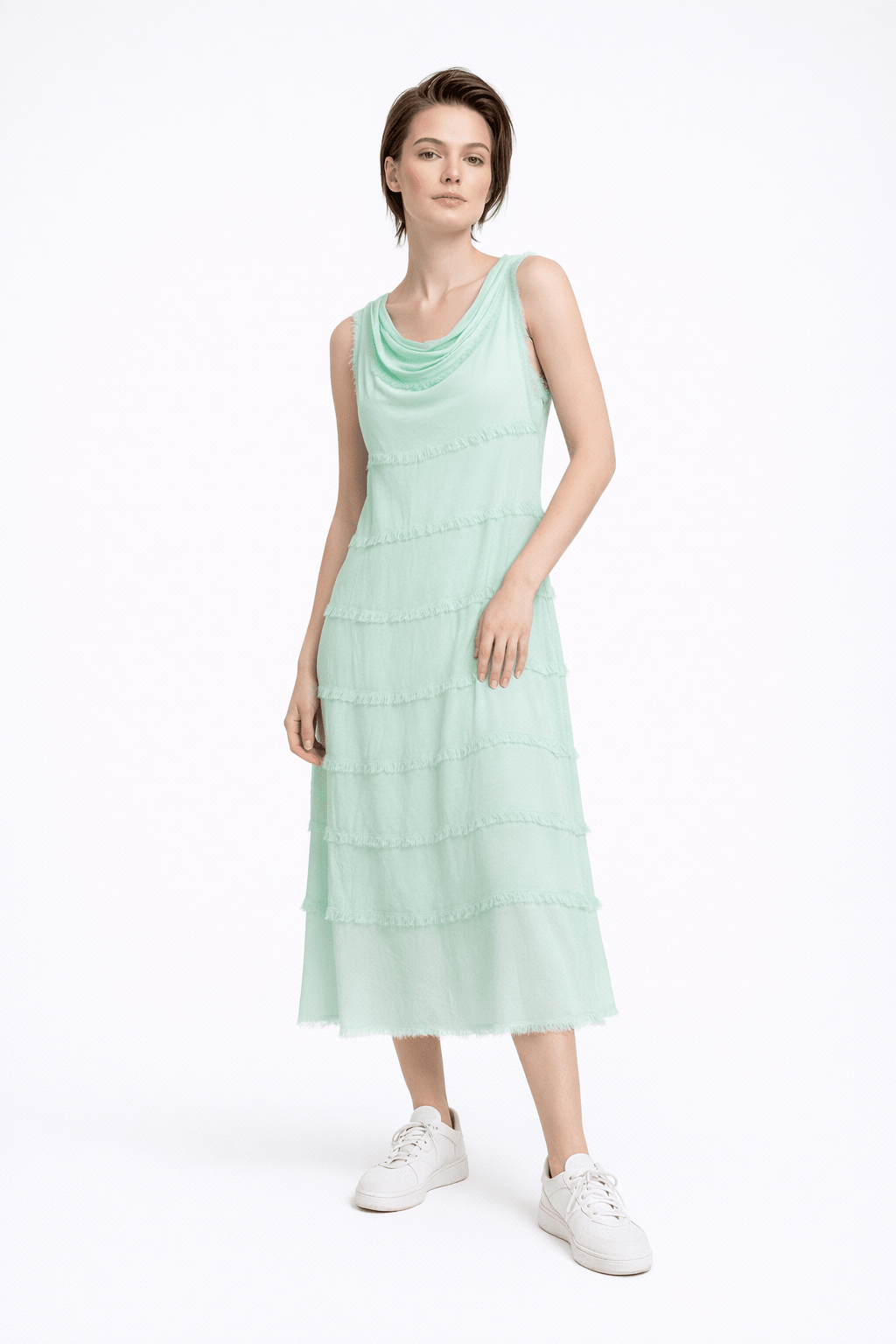 Maxi Dress with Silk Pannels - Must Boutique