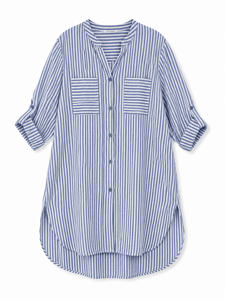 Maxine Striped Shirt Dress - Must Boutique