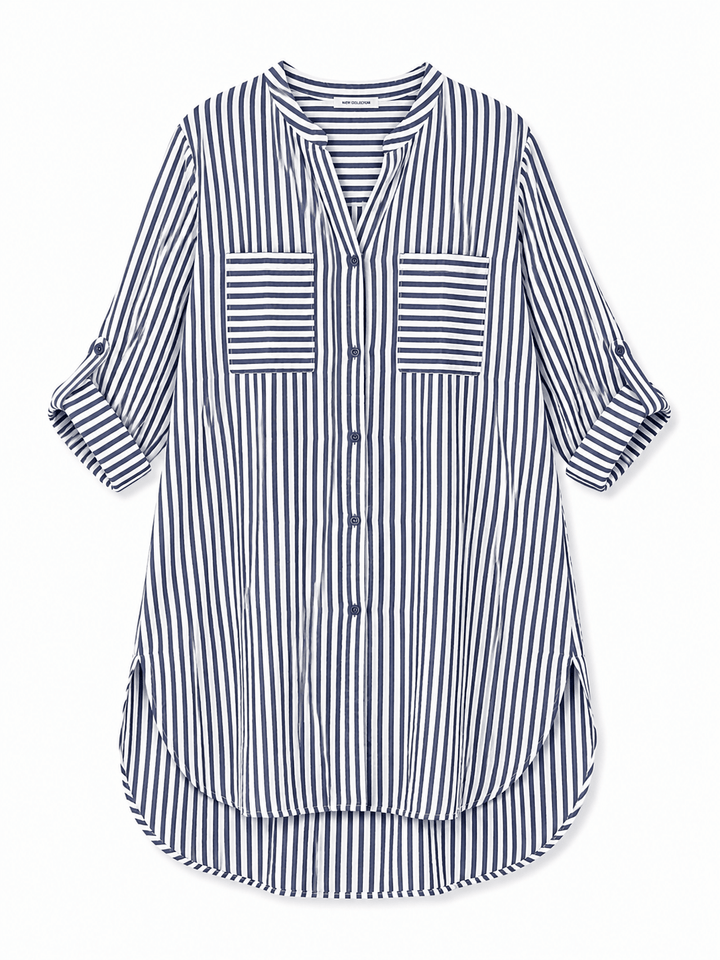 Maxine Striped Shirt Dress - Must Boutique
