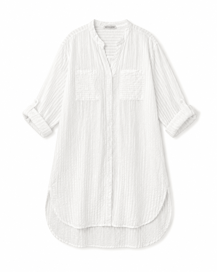 Maxine Striped Shirt Dress - Must Boutique