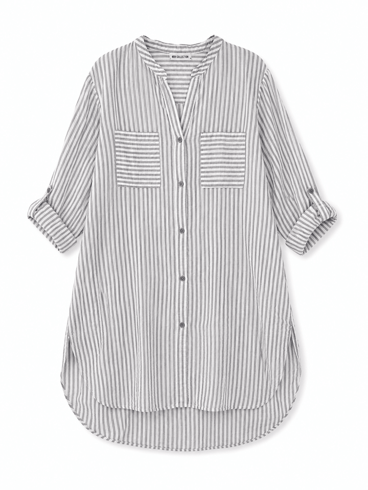 Maxine Striped Shirt Dress - Must Boutique