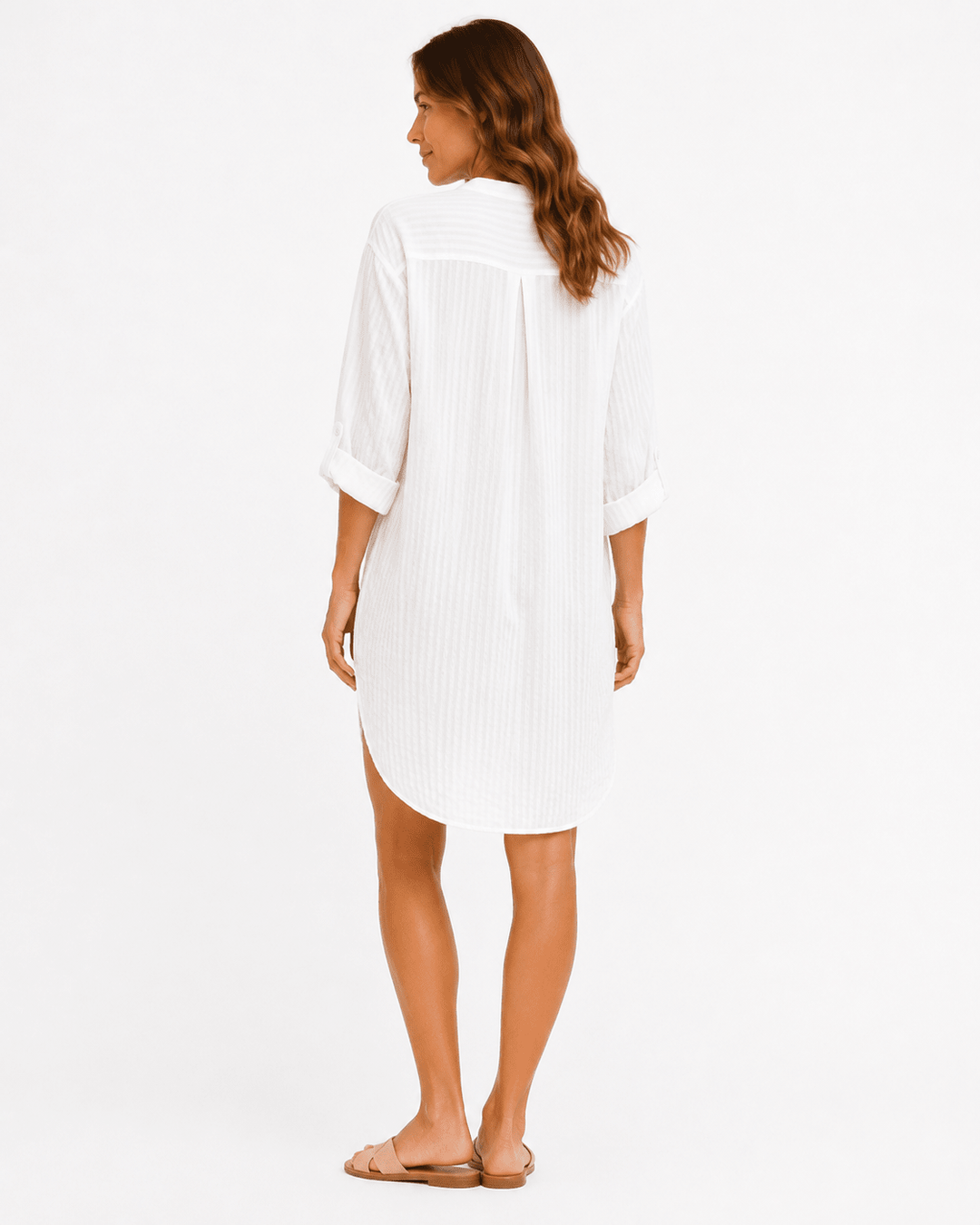 Maxine Striped Shirt Dress - Must Boutique
