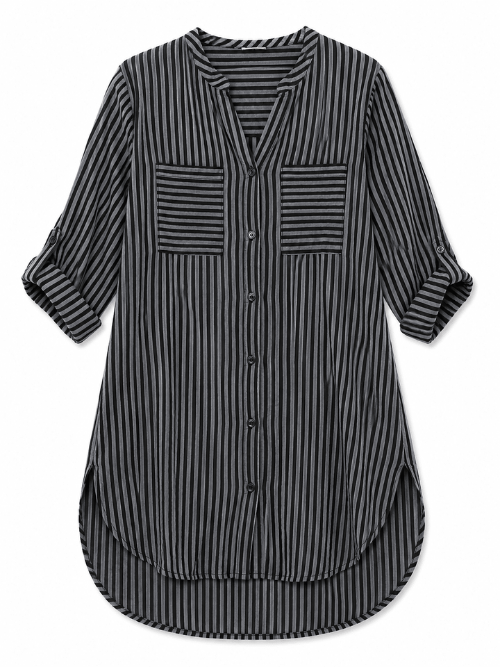 Maxine Striped Shirt Dress - Must Boutique