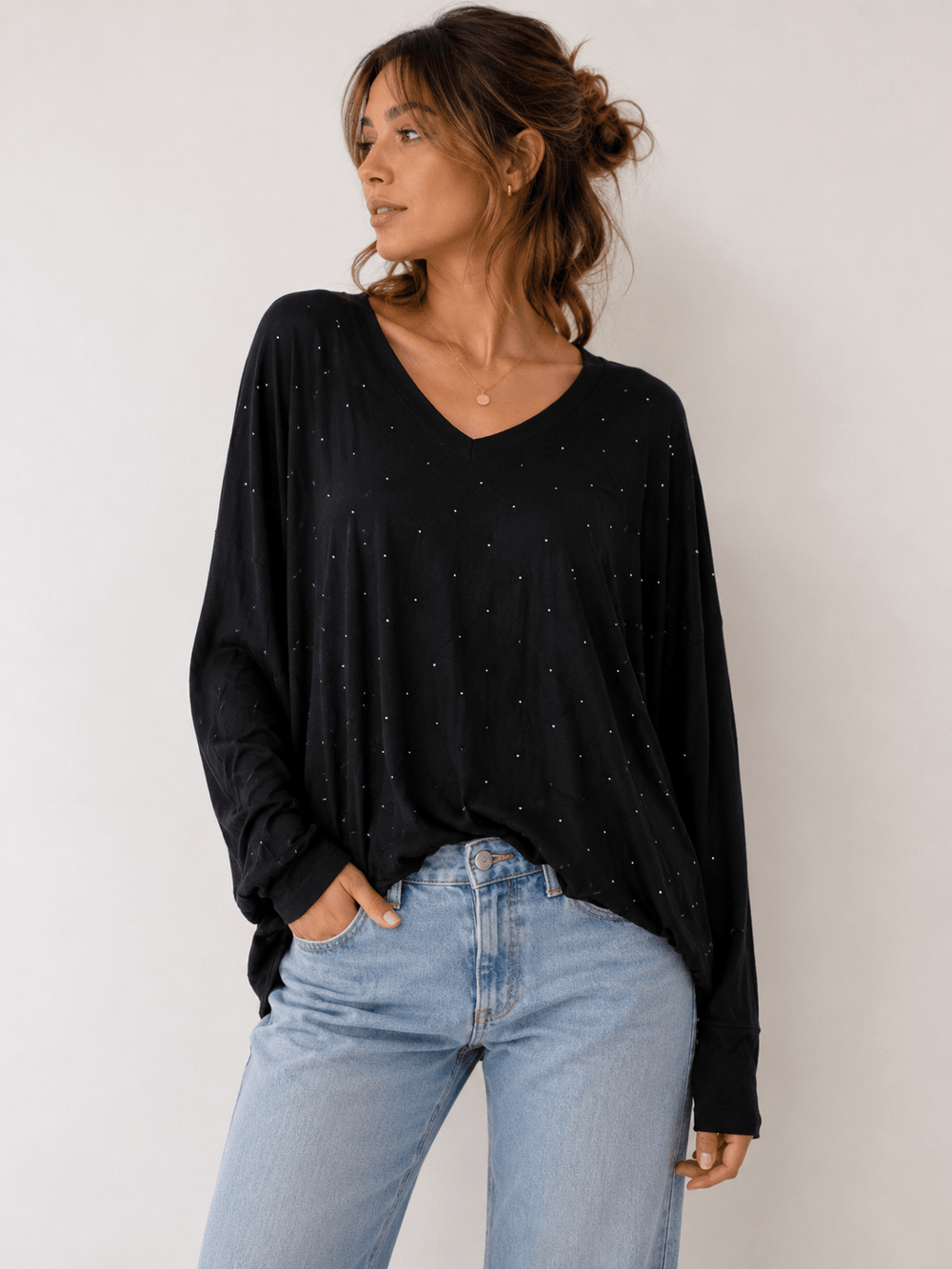Melania Rhinestones Knit Sweater - Must Boutique